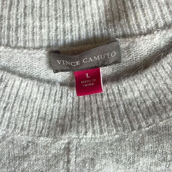 VINCE CAMUTO LIGHT GRAY SWEATER SHIRT - Picture 4 of 5